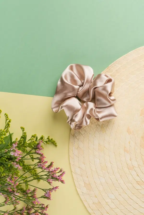 24 Colours Scrunchie beige satin 2