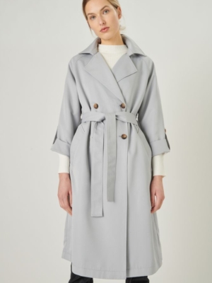 24 colors trench coat light blue