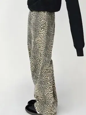 No Cream Jeans Leoparden Muster beige