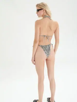 24 Colours Bikini Top gemustert schwarz