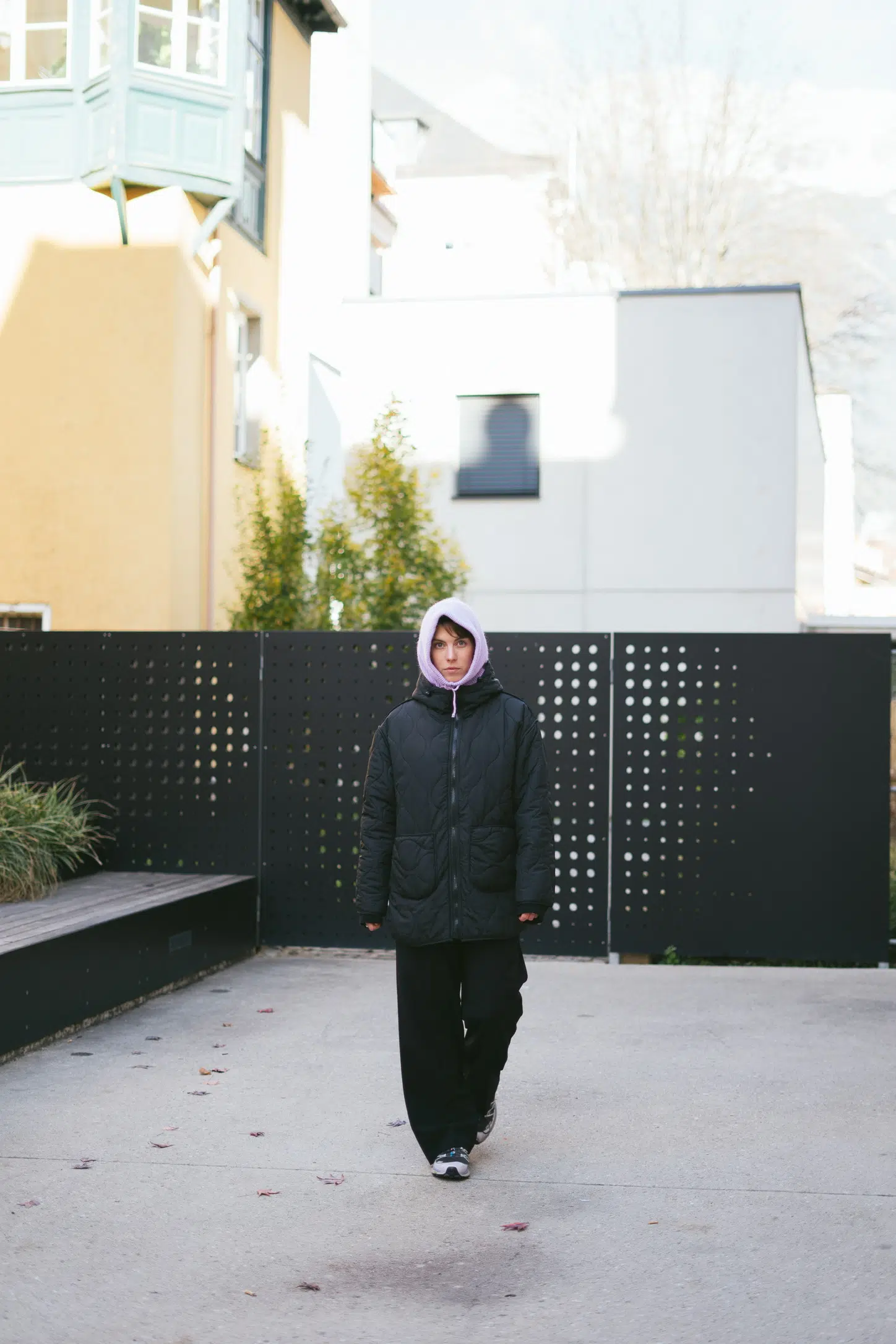 No Cream Steppjacke mit Kaputze schwarz