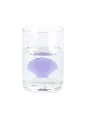 Balvi Glas mit Muschel lila