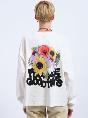 Dr.Denim Lily Longsleeve Off White Flower Times