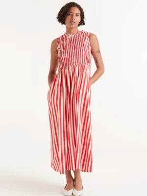 Compania Fantastica Maxikleid Rot gestreift